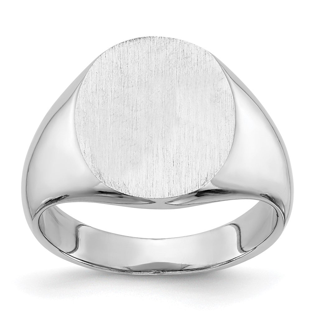 Polished;14K White gold;Engravable;Avail. in 10k yellow gold;Avail. in 18k yellow gold;Avail. in 14k yellow gold;Avail. in platinum;Avail. in 10k white gold;Avail. in 18k white gold;Solid Back