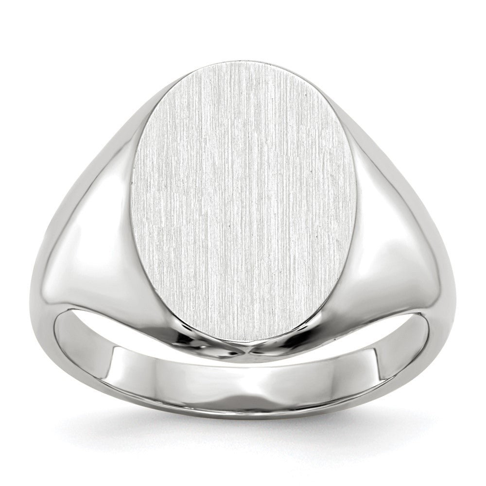 Polished;14K White gold;Engravable;Avail. in 10k yellow gold;Avail. in 18k yellow gold;Avail. in platinum;Avail. in 10k white gold;Avail. in 18k white gold;Solid Back