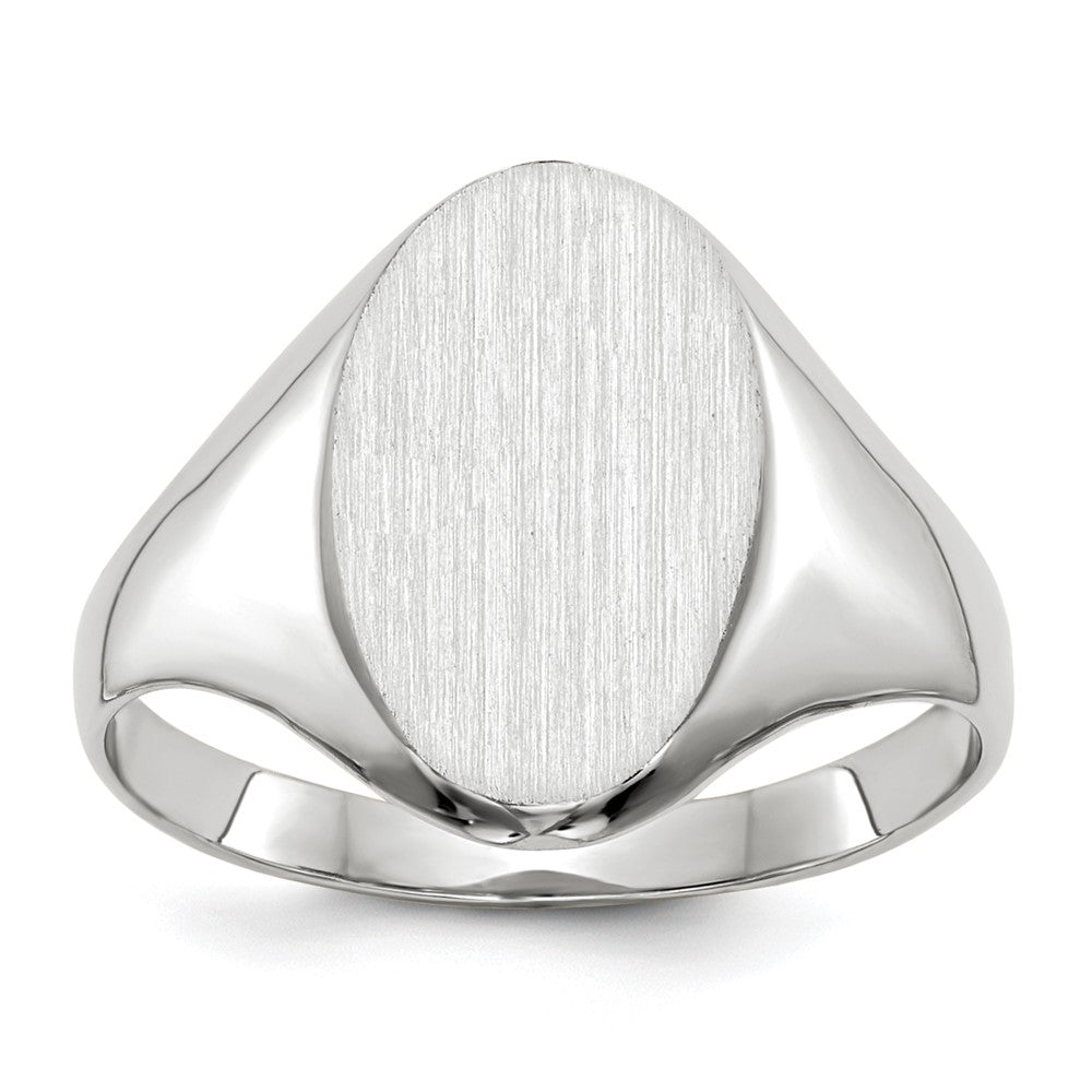 Polished;14K White gold;Engravable;Avail. in 10k yellow gold;Avail. in 18k yellow gold;Avail. in platinum;Avail. in 10k white gold;Avail. in 18k white gold;Solid Back