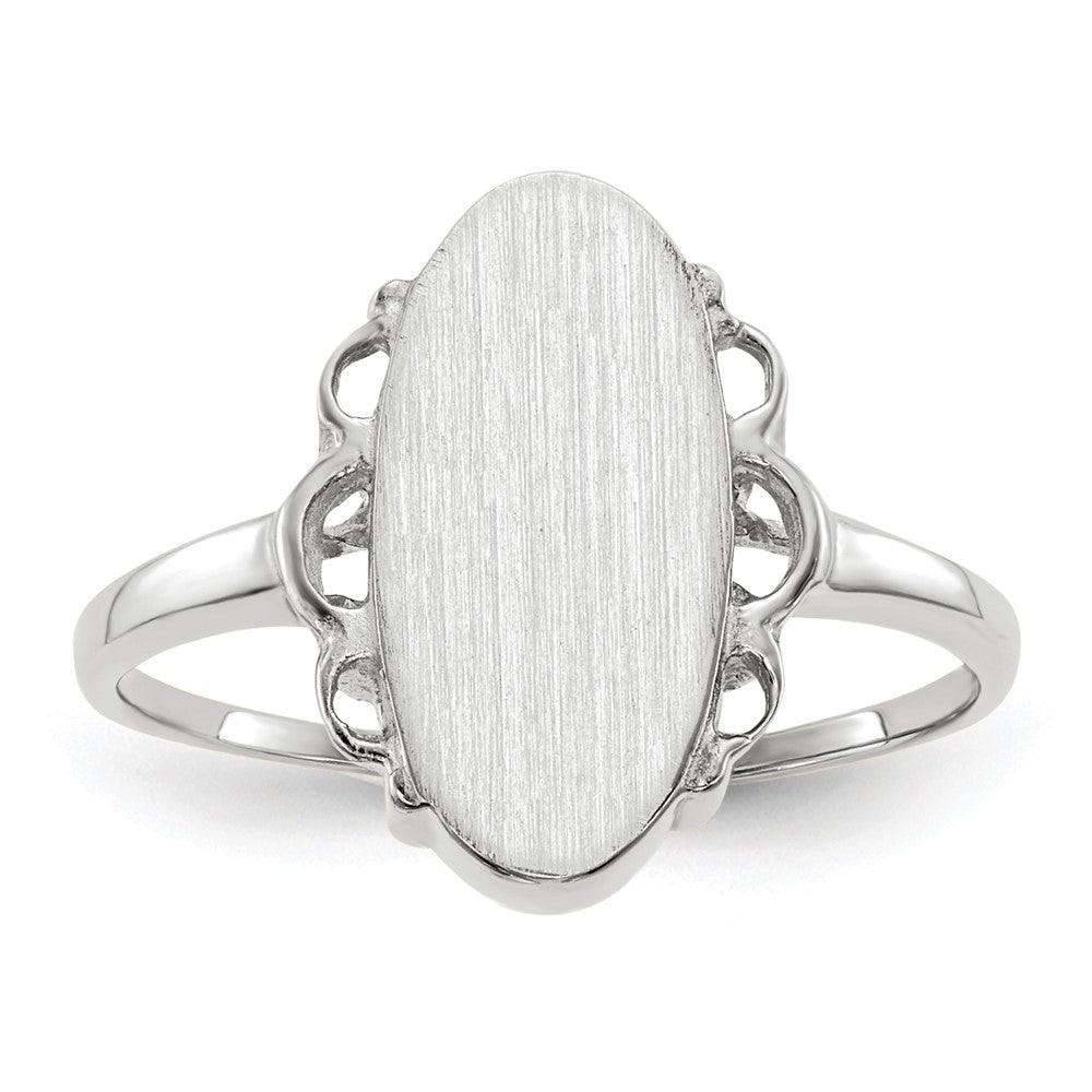 Polished;14K White gold;Open back;Engravable;Avail. in 10k yellow gold;Avail. in 18k yellow gold;Avail. in platinum;Avail. in 10k white gold;Avail. in 18k white gold