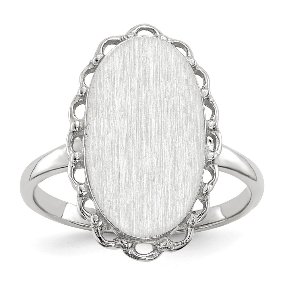 Polished;14K White gold;Open back;Engravable;Avail. in 10k yellow gold;Avail. in 18k yellow gold;Avail. in platinum;Avail. in 10k white gold;Avail. in 18k white gold