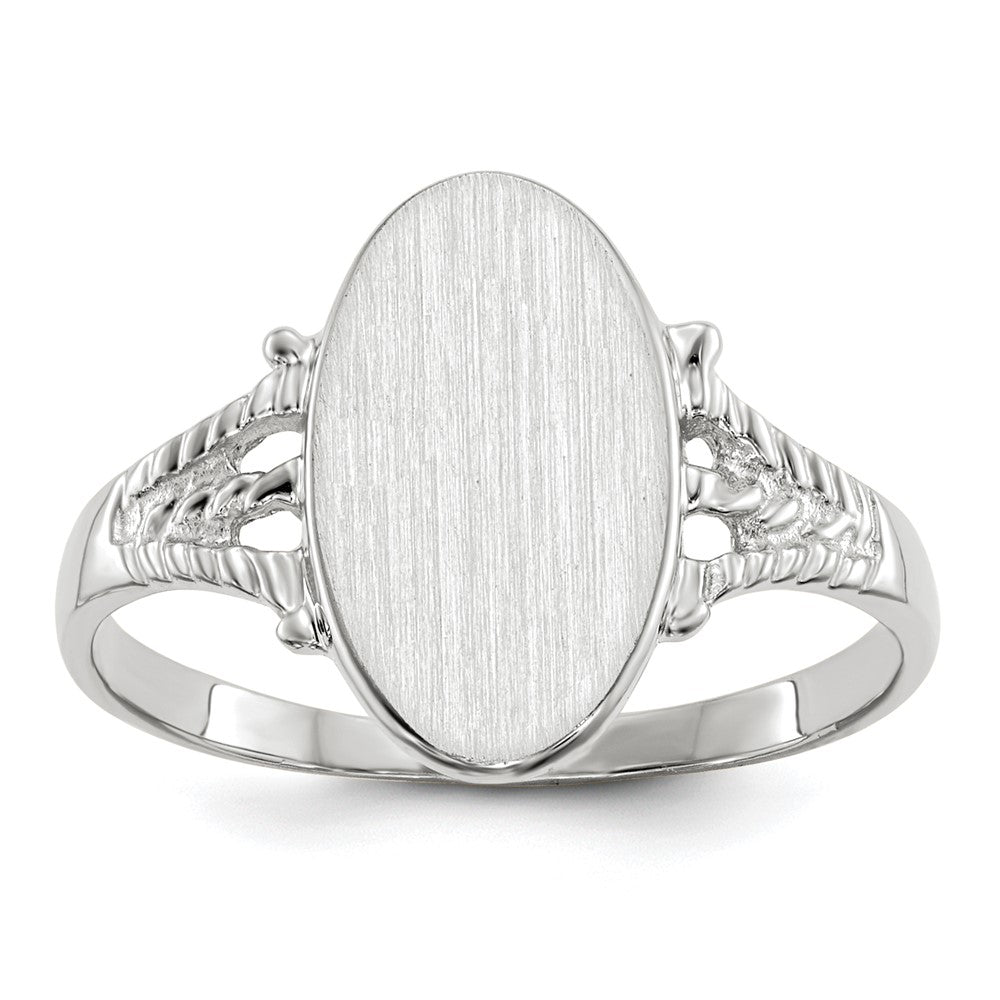 Polished;14K White gold;Engravable;Avail. in 10k yellow gold;Avail. in 18k yellow gold;Avail. in 14k yellow gold;Avail. in platinum;Avail. in 10k white gold;Avail. in 18k white gold;Solid Back
