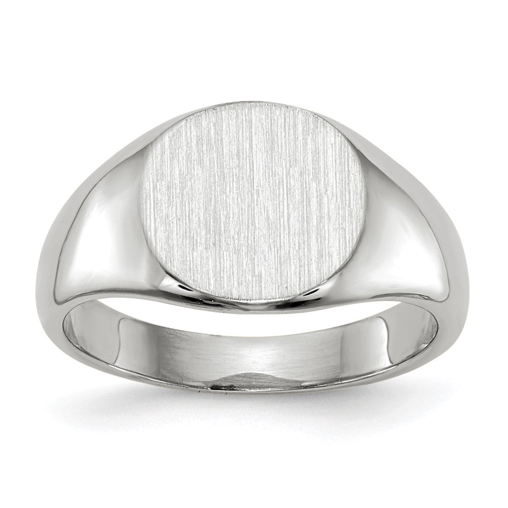 Polished;14K White gold;Engravable;Avail. in 10k yellow gold;Avail. in 18k yellow gold;Avail. in platinum;Avail. in 10k white gold;Avail. in 18k white gold;Solid Back