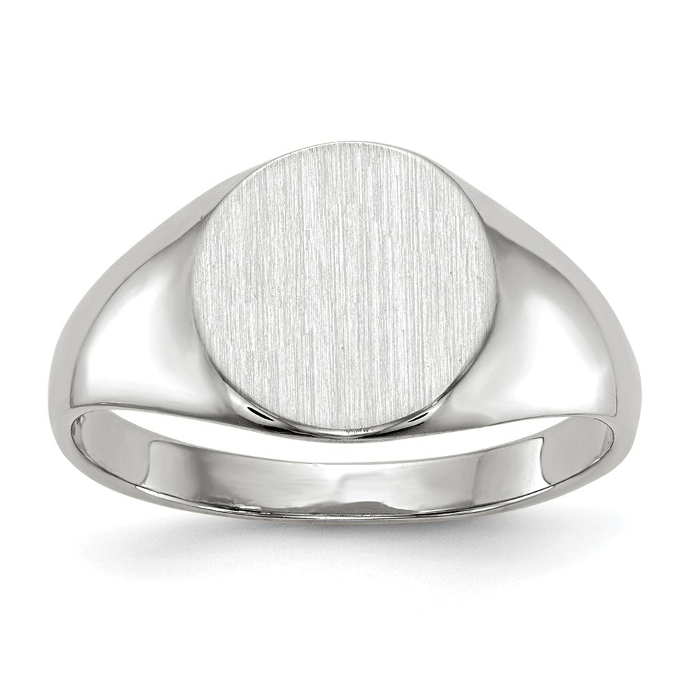 Polished;14K White gold;Engravable;Avail. in 10k yellow gold;Avail. in 18k yellow gold;Avail. in platinum;Avail. in 10k white gold;Avail. in 18k white gold;Solid Back