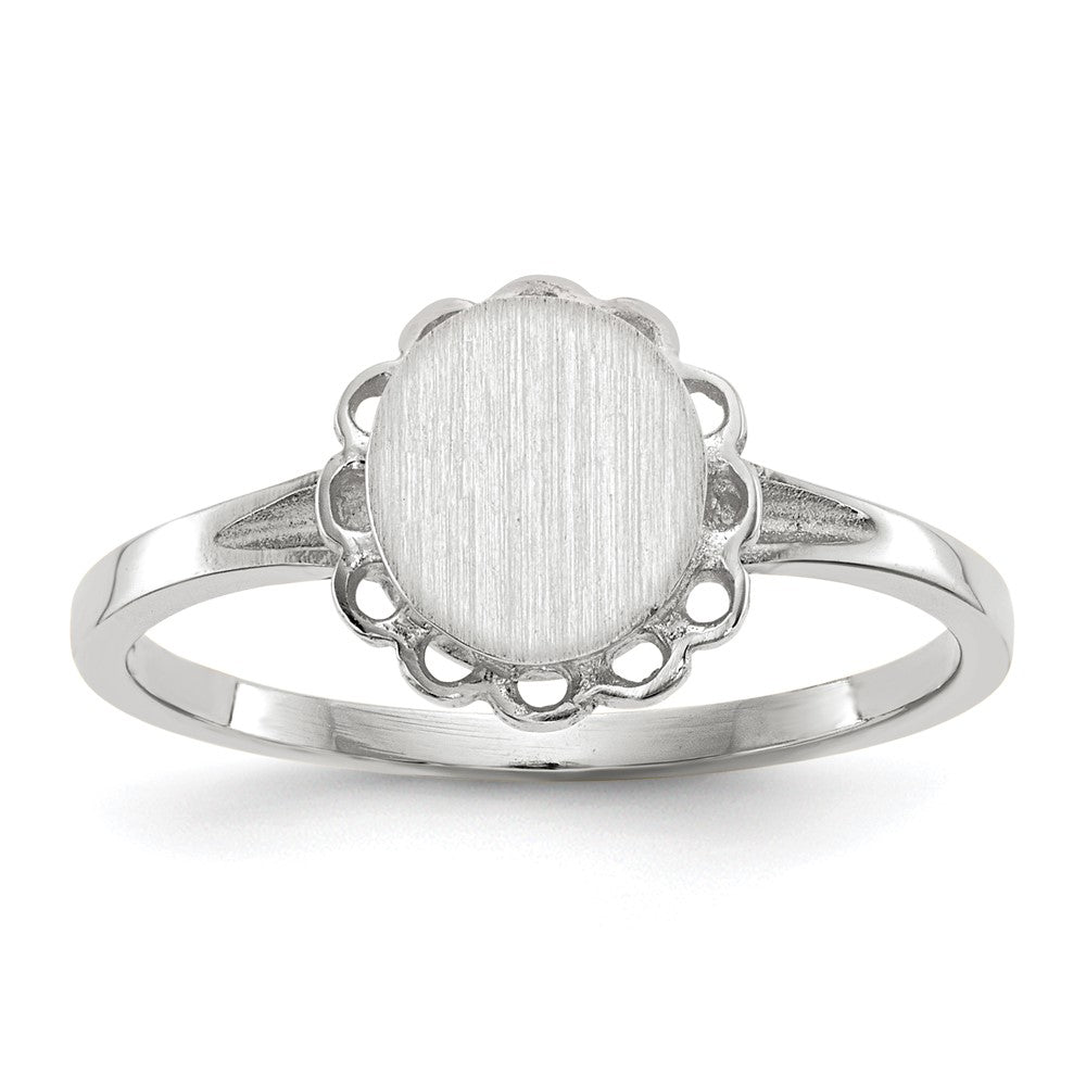 Polished;14K White gold;Open back;Engravable;Avail. in 10k yellow gold;Avail. in 18k yellow gold;Avail. in platinum;Avail. in 10k white gold;Avail. in 18k white gold