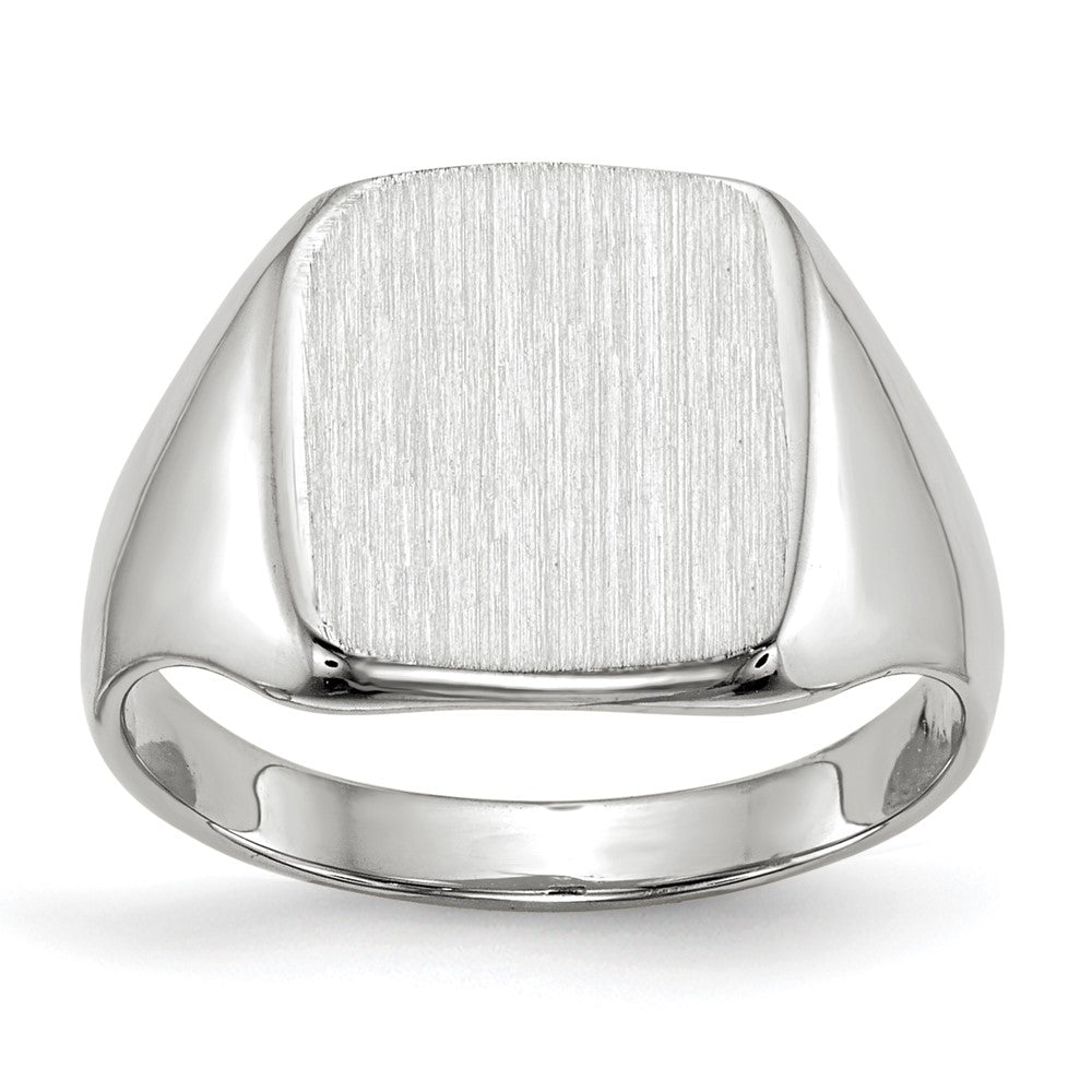 Polished;14K White gold;Engravable;Avail. in 10k yellow gold;Avail. in 18k yellow gold;Avail. in platinum;Avail. in 10k white gold;Avail. in 18k white gold;Solid Back