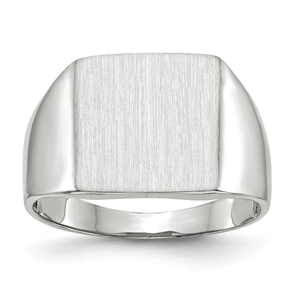 Polished;14K White gold;Engravable;Avail. in 10k yellow gold;Avail. in 18k yellow gold;Avail. in platinum;Avail. in 10k white gold;Avail. in 18k white gold;Solid Back