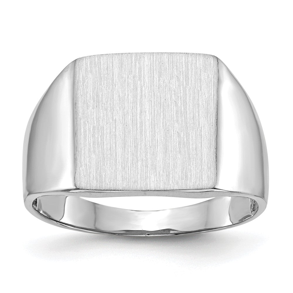 Polished;14K White gold;Open back;Engravable;Avail. in 10k yellow gold;Avail. in 18k yellow gold;Avail. in platinum;Avail. in 10k white gold;Avail. in 18k white gold