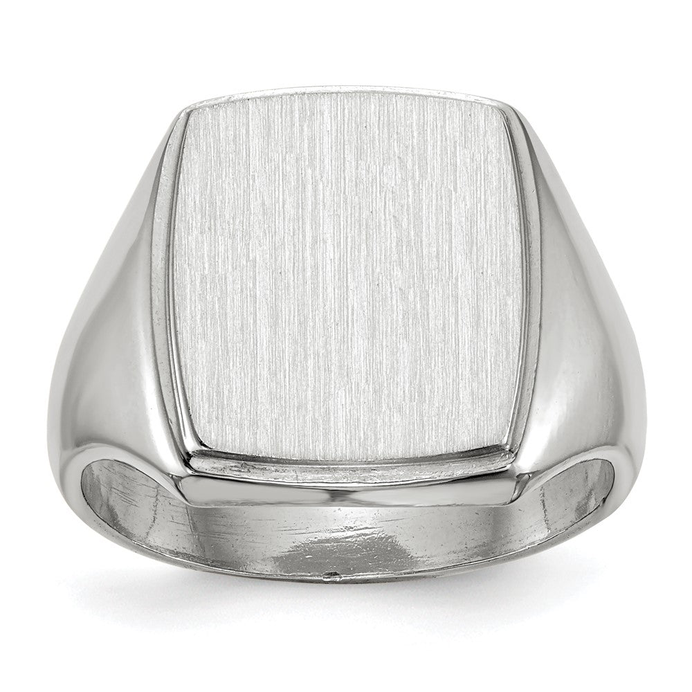 Casted;Polished;14K White gold;Engravable;Avail. in 10k yellow gold;Avail. in 18k yellow gold;Avail. in 14k yellow gold;Avail. in platinum;Avail. in 10k white gold;Avail. in 18k white gold;Solid Back