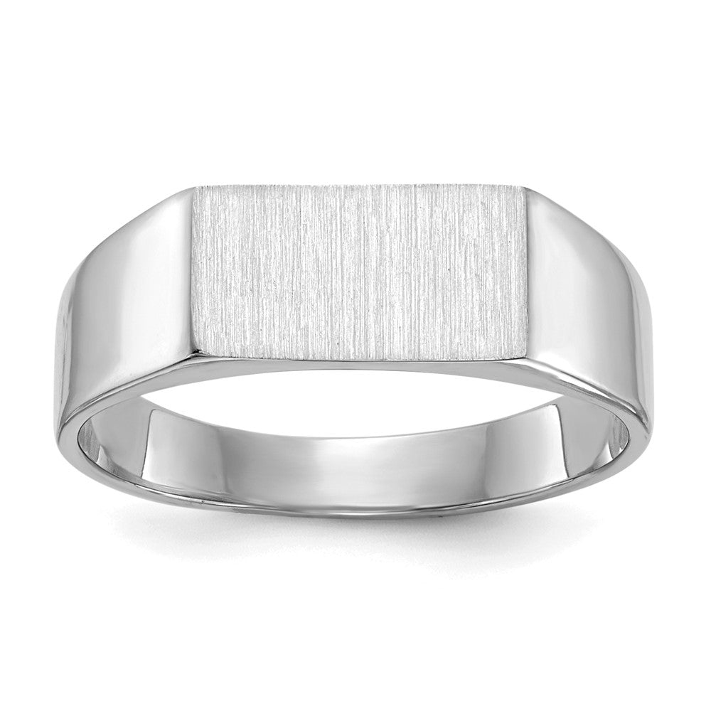 Polished;14K White gold;Engravable;Avail. in 10k yellow gold;Avail. in 18k yellow gold;Avail. in platinum;Avail. in 10k white gold;Avail. in 18k white gold;Solid Back