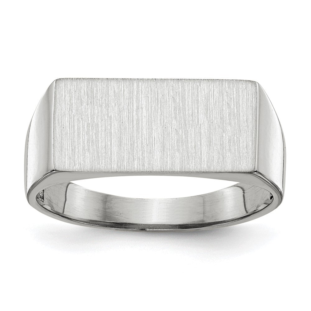 Polished;14K White gold;Engravable;Avail. in 10k yellow gold;Avail. in 18k yellow gold;Avail. in platinum;Avail. in 10k white gold;Avail. in 18k white gold;Solid Back