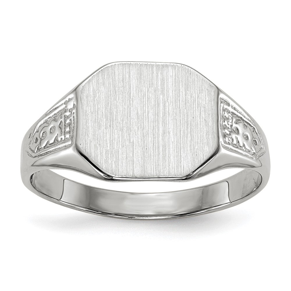 Polished;14K White gold;Engravable;Avail. in 10k yellow gold;Avail. in 18k yellow gold;Avail. in platinum;Avail. in 10k white gold;Avail. in 18k white gold;Solid Back