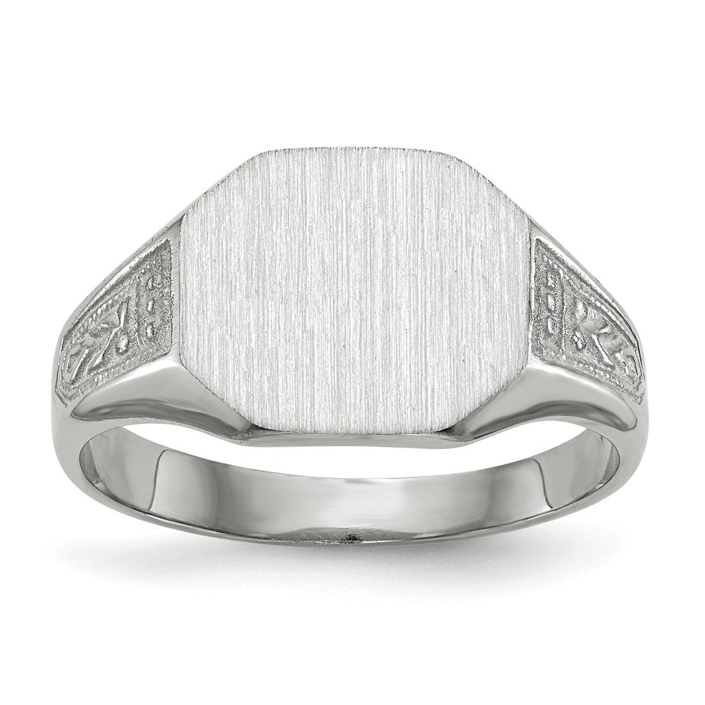 Polished;14K White gold;Engravable;Avail. in 10k yellow gold;Avail. in 18k yellow gold;Avail. in platinum;Avail. in 10k white gold;Avail. in 18k white gold;Solid Back