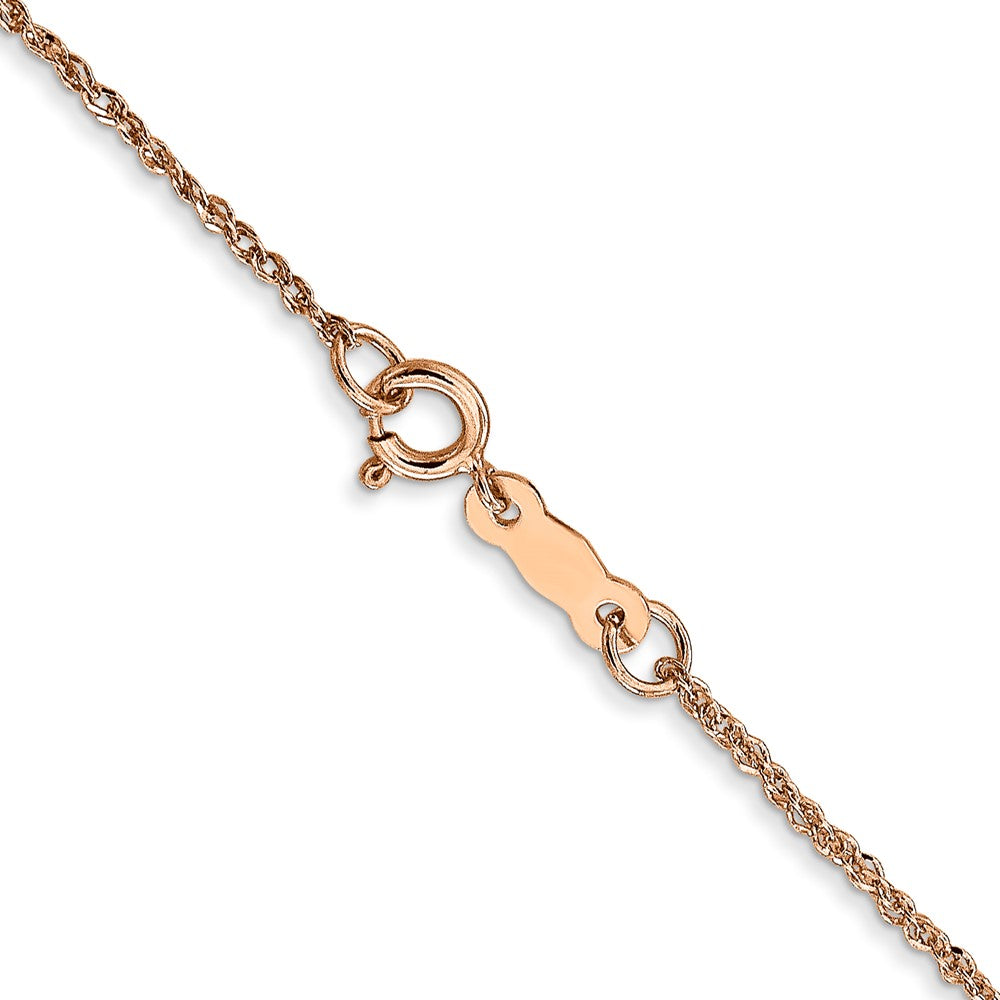 14K Rose Gold 20 inch 1.10mm Ropa with Spring Ring Clasp Chain