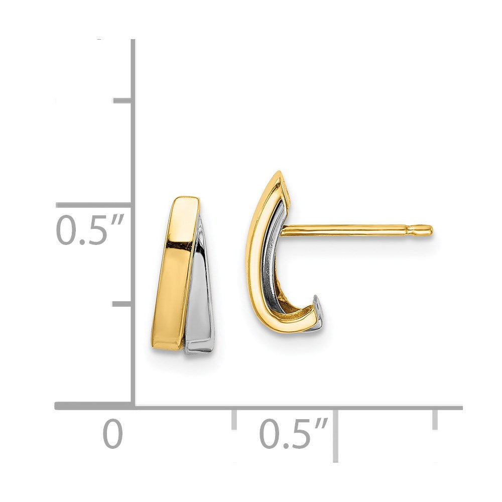 14k w/Rhodium Madi K Post Earrings
