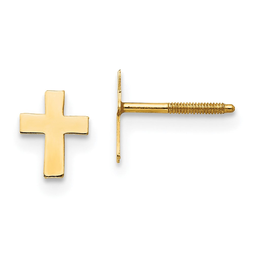 14k Yellow gold;Flat back;Post;Silicone