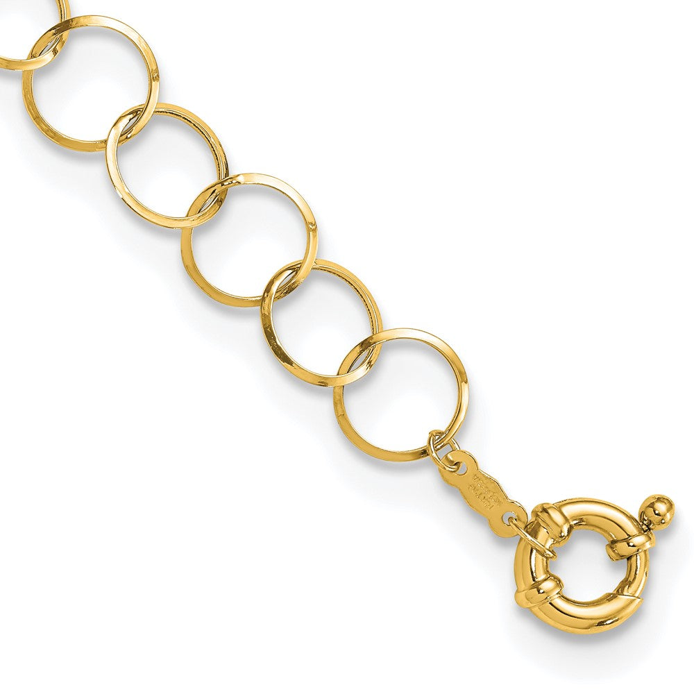 Polished;14k Yellow gold;Fancy springlock