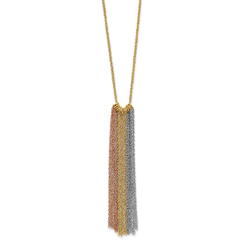 Polished;14K Tri-color;Spring Ring;Lightweight