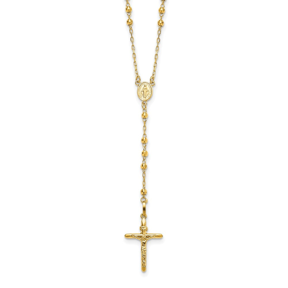 Diamond-cut;Polished;14k Yellow gold;Lobster