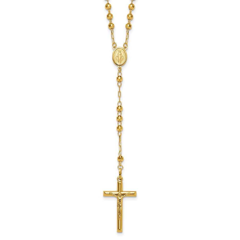 Diamond-cut;Polished;14k Yellow gold;Lobster