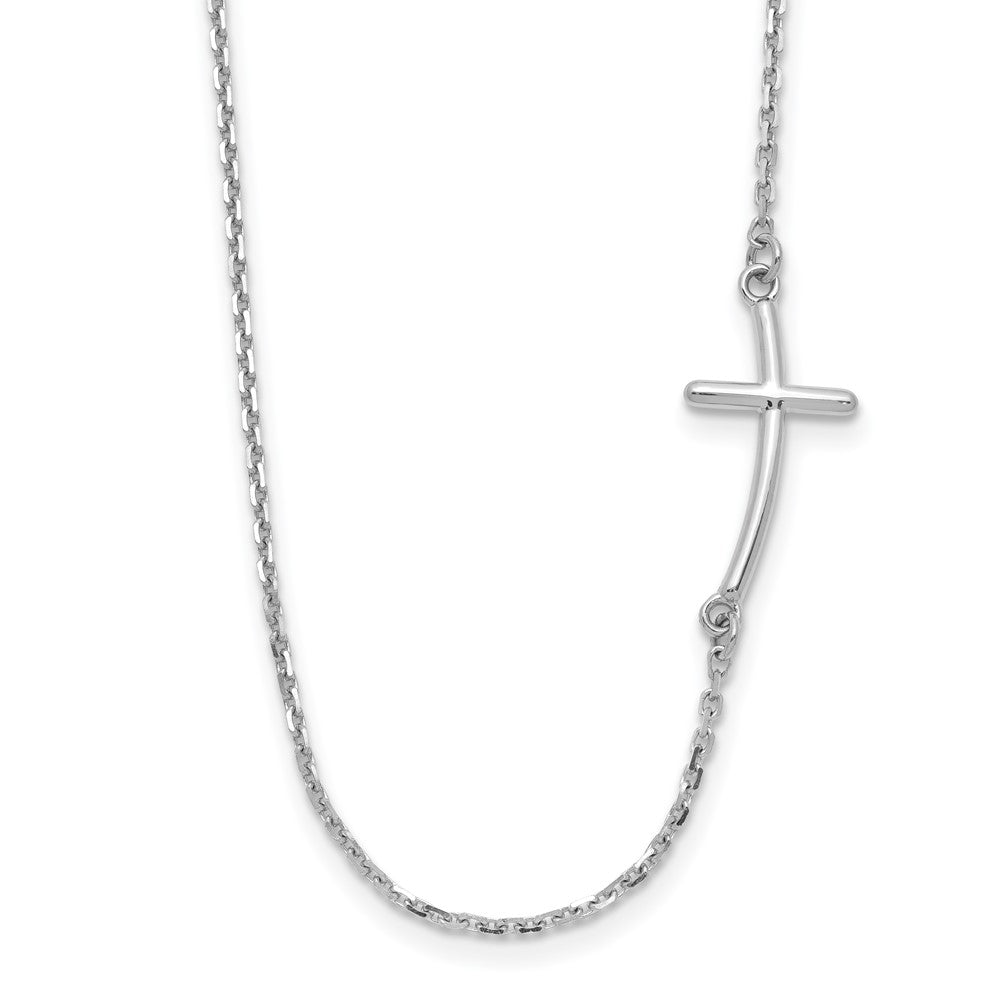 Polished;14K White gold;Lobster