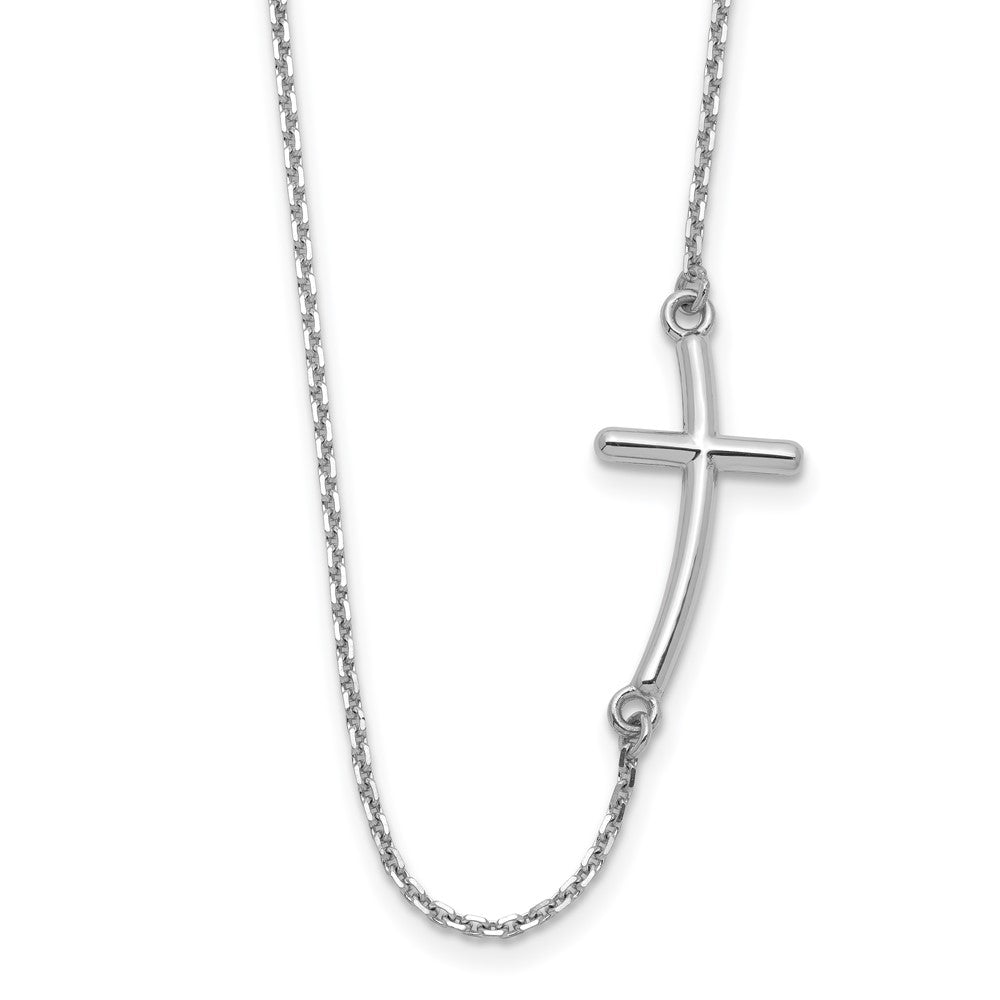 Polished;14K White gold;Lobster