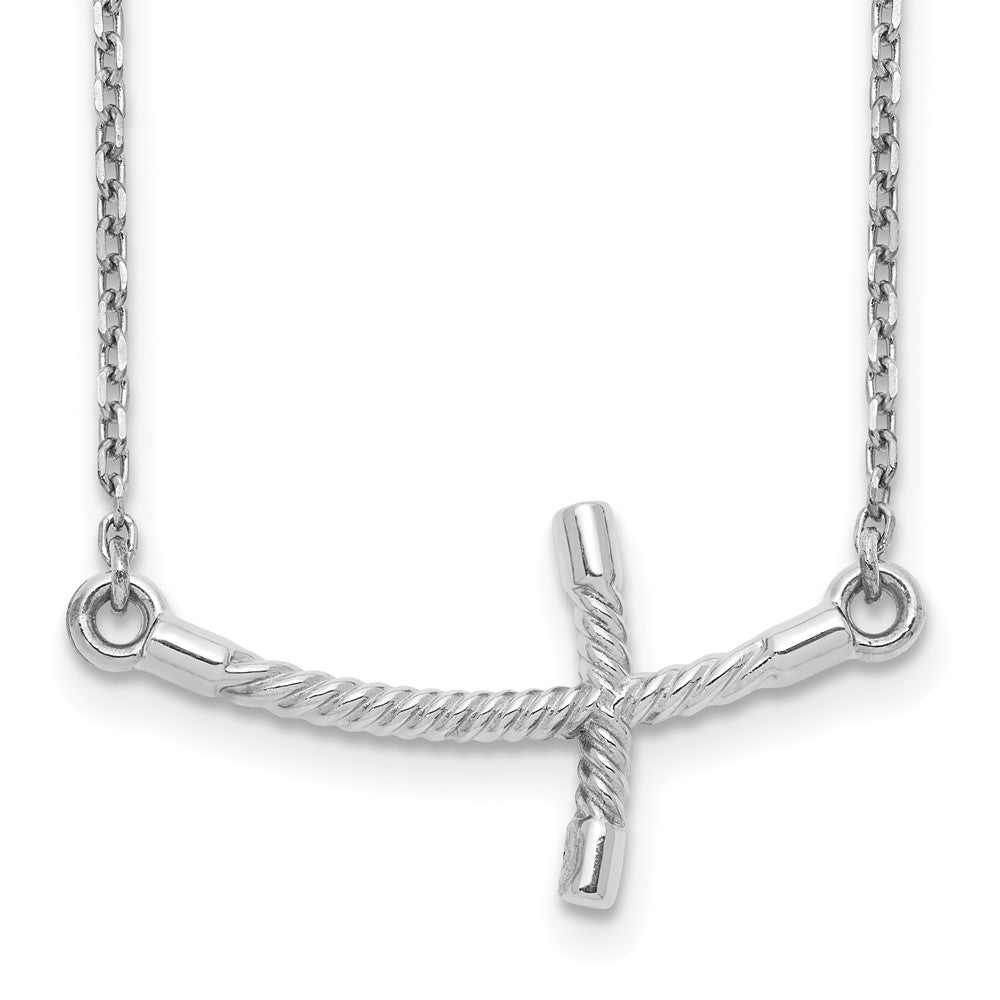 Polished;14K White gold;Lobster