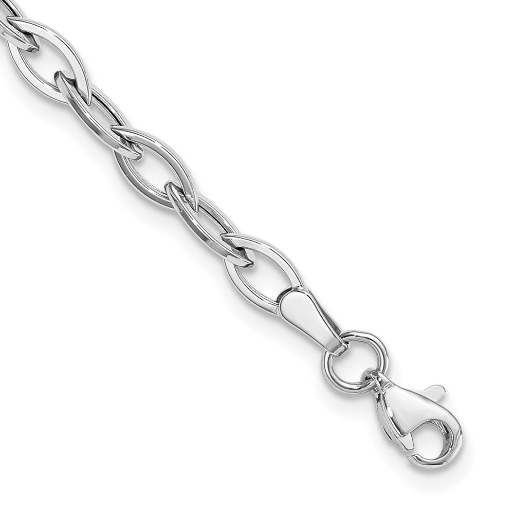 Polished;14K White gold;Fancy lobster