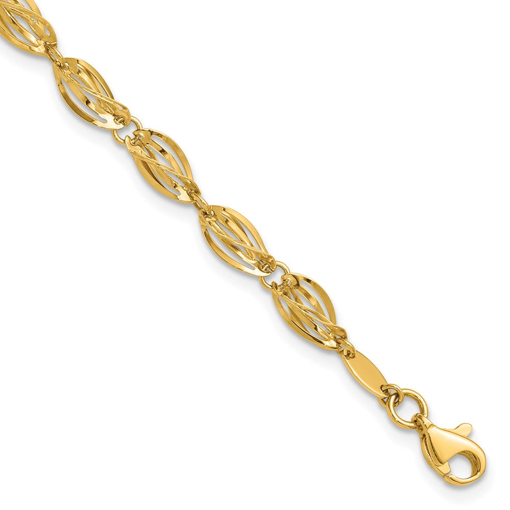 Polished;14k Yellow gold;Fancy lobster