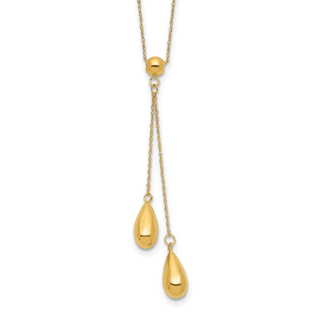 Polished;14k Yellow gold;Spring Ring;Dangle