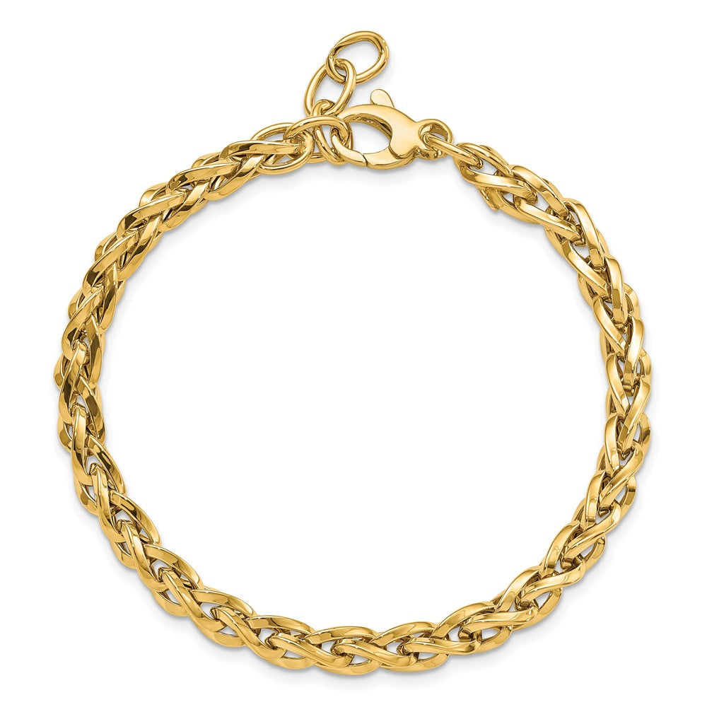 14k Polished 2.25mm Fancy Link 7.5 inch Bracelet Plus 1 inch Extender