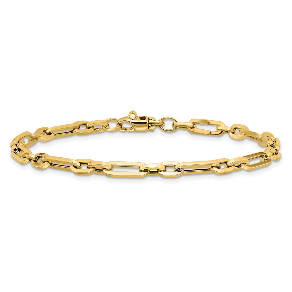 14K Polished 5mm Fancy Link 7.5 inch Bracelet
