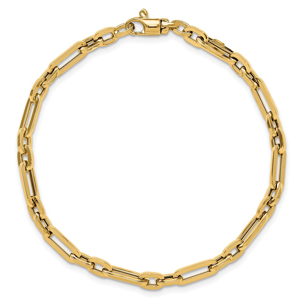 14K Polished 5mm Fancy Link 7.5 inch Bracelet