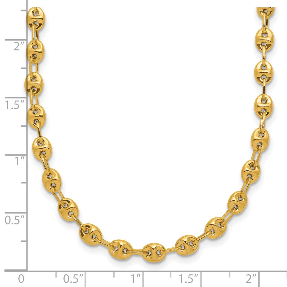 14K Polished 4.5mm Fancy Link 18 inch Necklace
