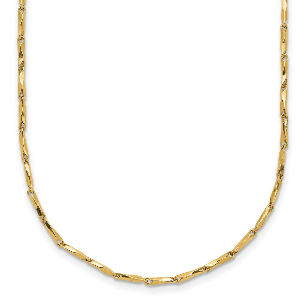 14K Polished Fancy Link 17 inch Necklace