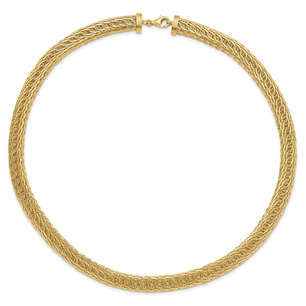 14k Polished 8.00mm Fancy Multi-Link 18 inch Necklace