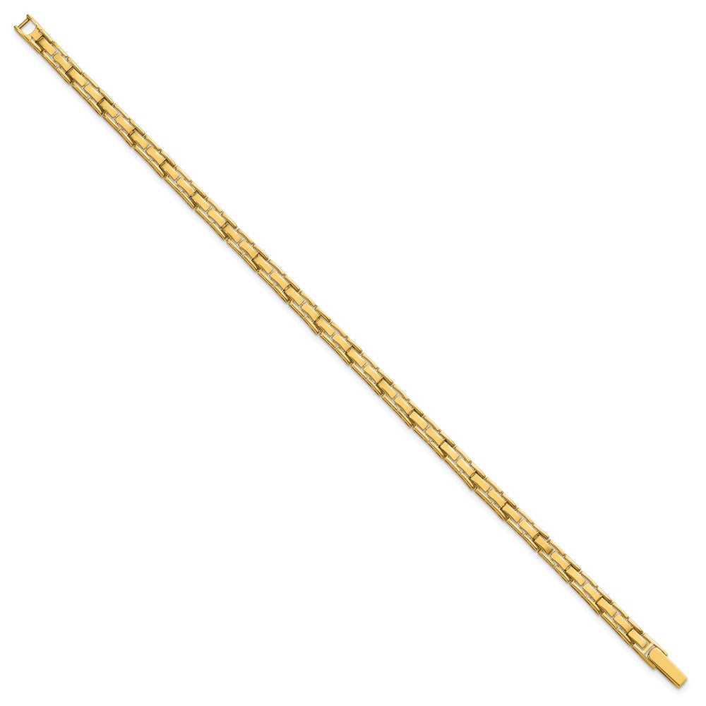 14k Polished 4.25mm Fancy Link 7.5 inch Bracelet