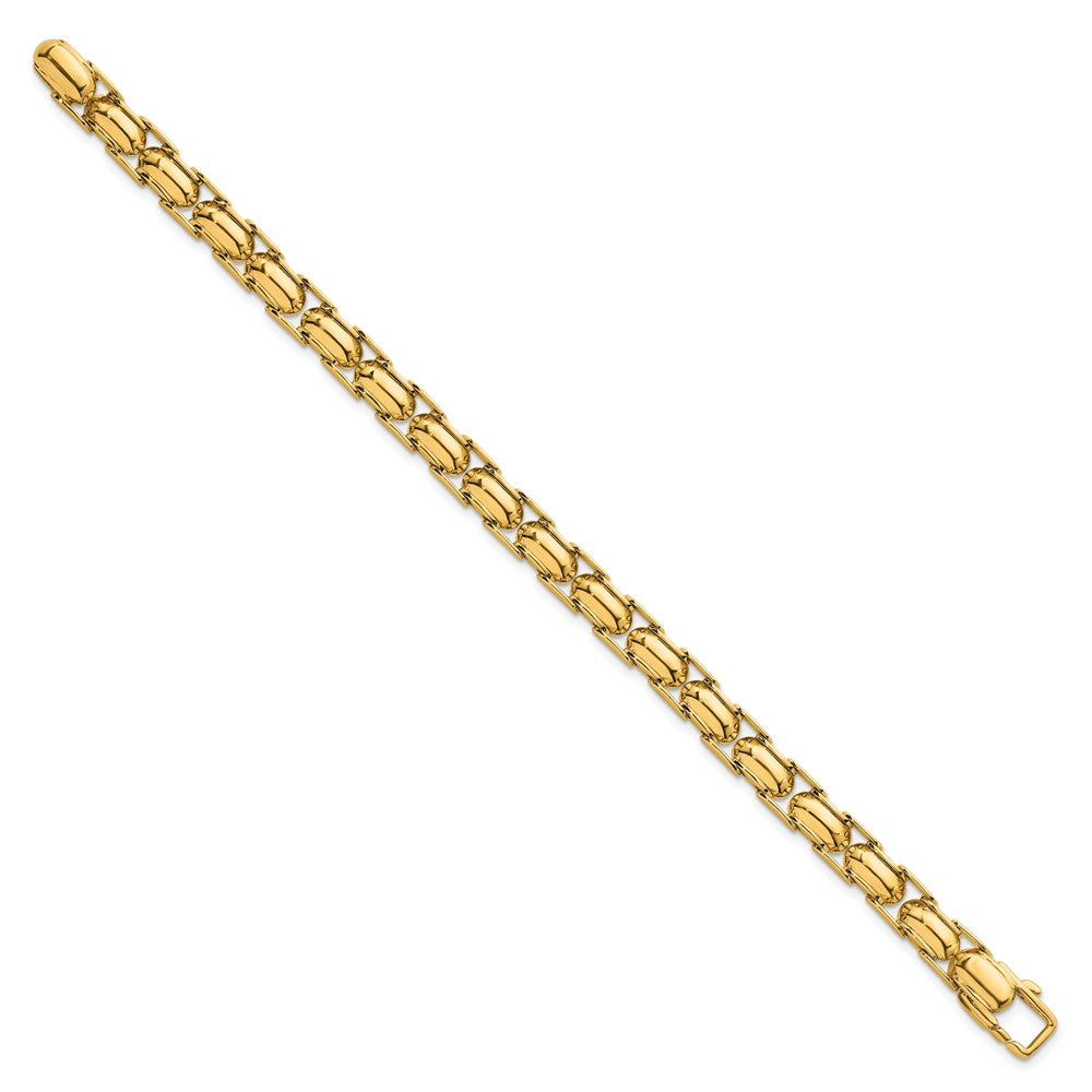 14K Polished 6.9mm Fancy Link 7.5 inch Bracelet