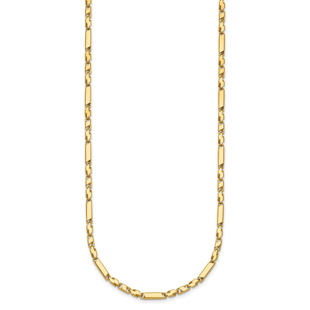 14k Polished Fancy Bar Link 19.75 inch Necklace
