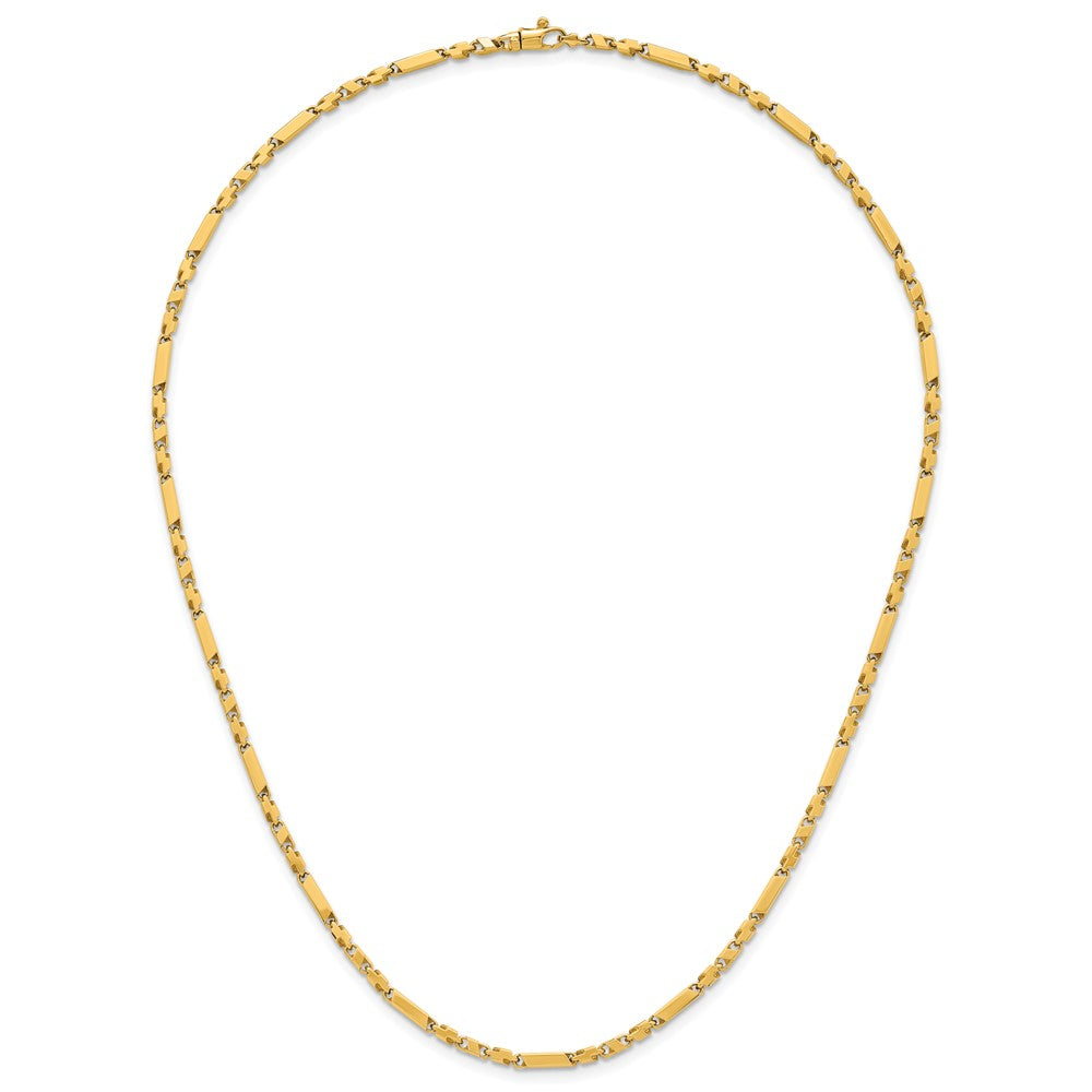 14k Polished Fancy Bar Link 19.75 inch Necklace