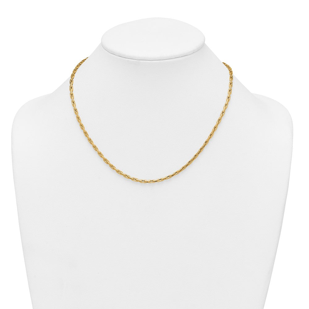 14k Polished 2.9mm Fancy Link 18 inch Necklace