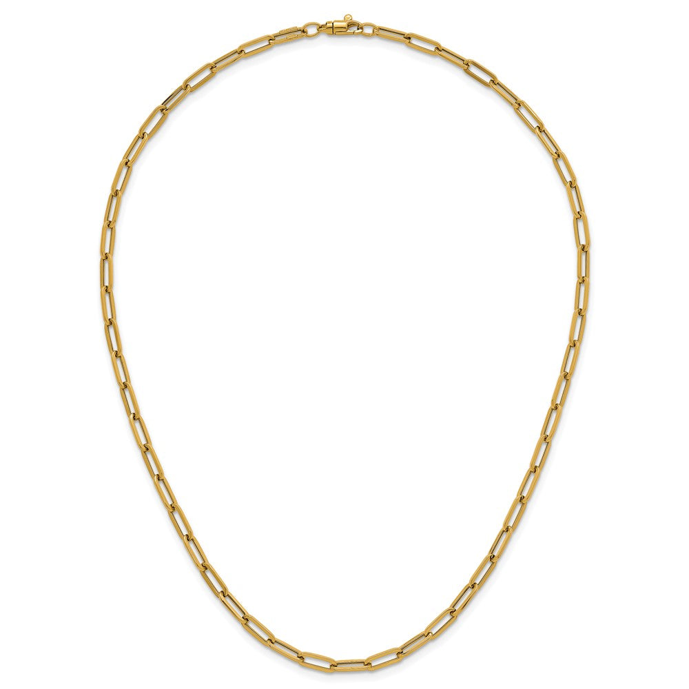 14k Polished 4mm Paperclip Link 18 inch Necklace