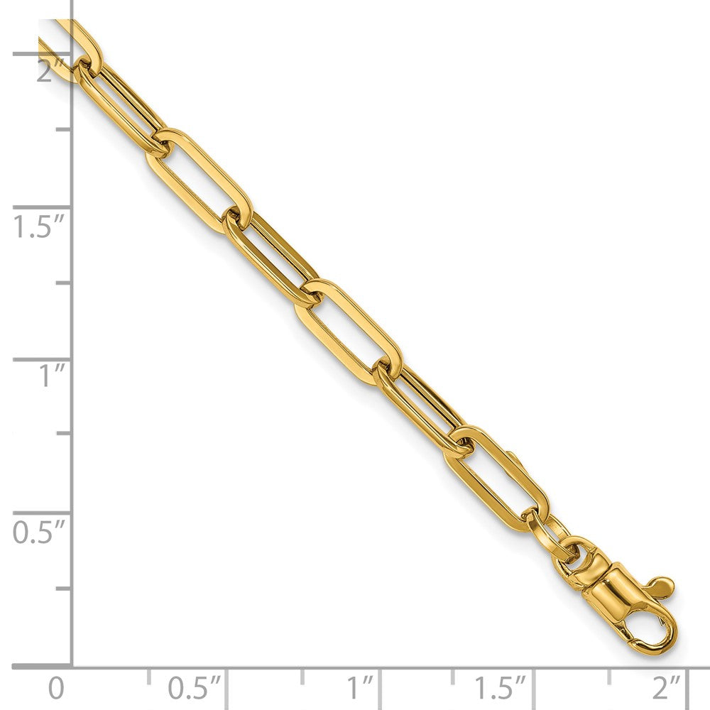 14k Polished 4mm Paperclip Link 7.5 inch Bracelet