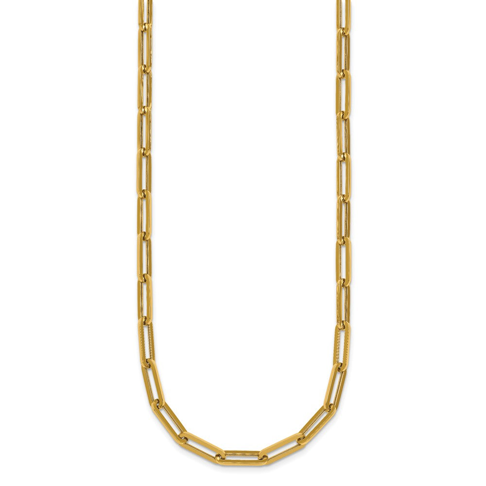 14k Polished 4.3mm Paperclip Link 18 inch Necklace