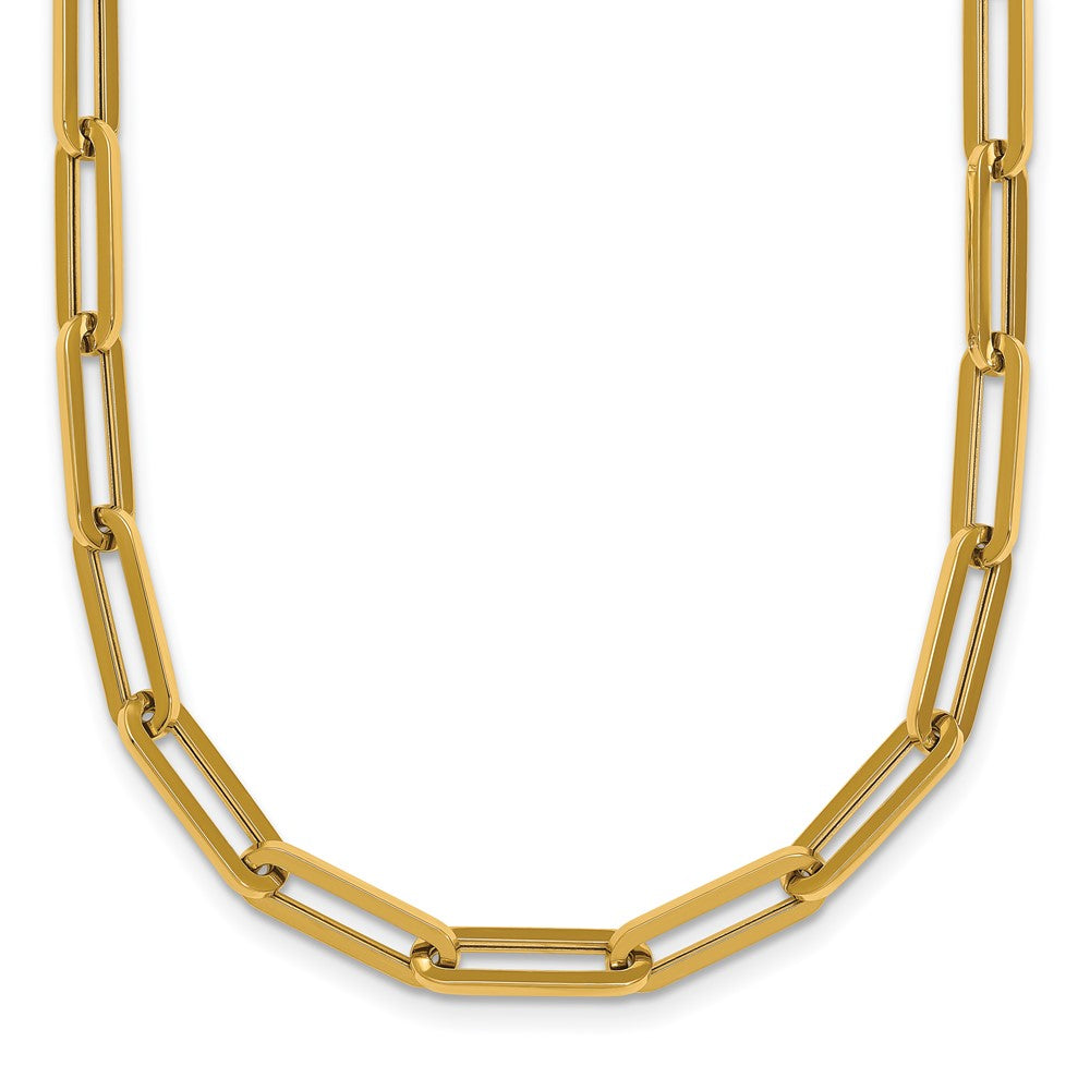 14k Polished 4.3mm Paperclip Link 18 inch Necklace