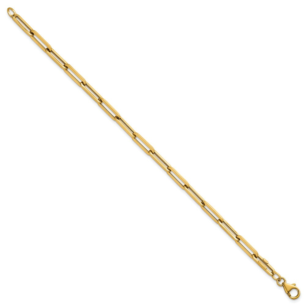14k Polished 4.3mm Paperclip Link 7.5 inch Bracelet