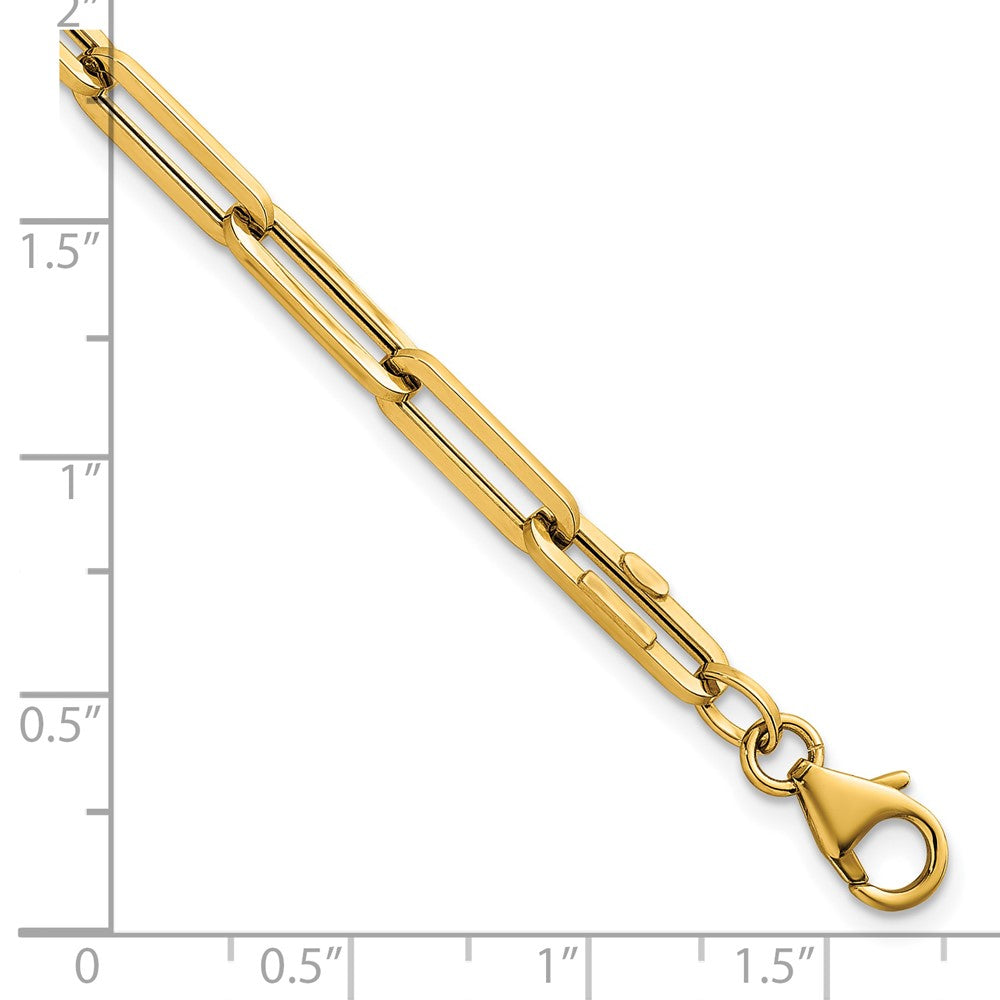 14k Polished 4.3mm Paperclip Link 7.5 inch Bracelet