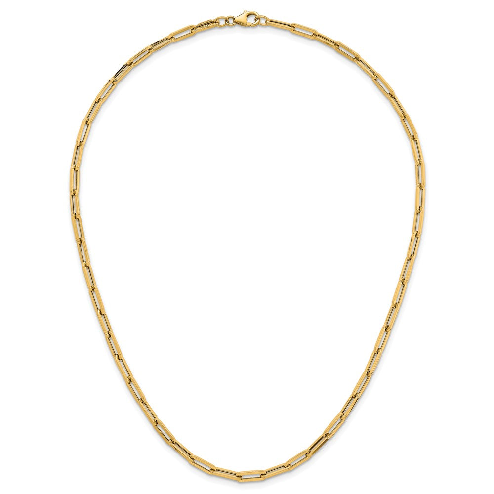 14k Polished 4mm Paperclip Link 18 inch Necklace