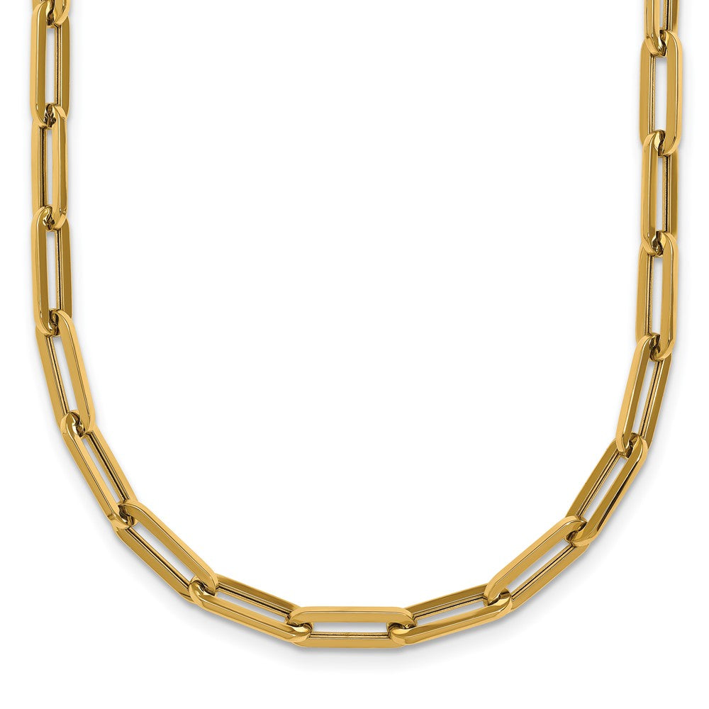 14k Polished 4mm Paperclip Link 18 inch Necklace