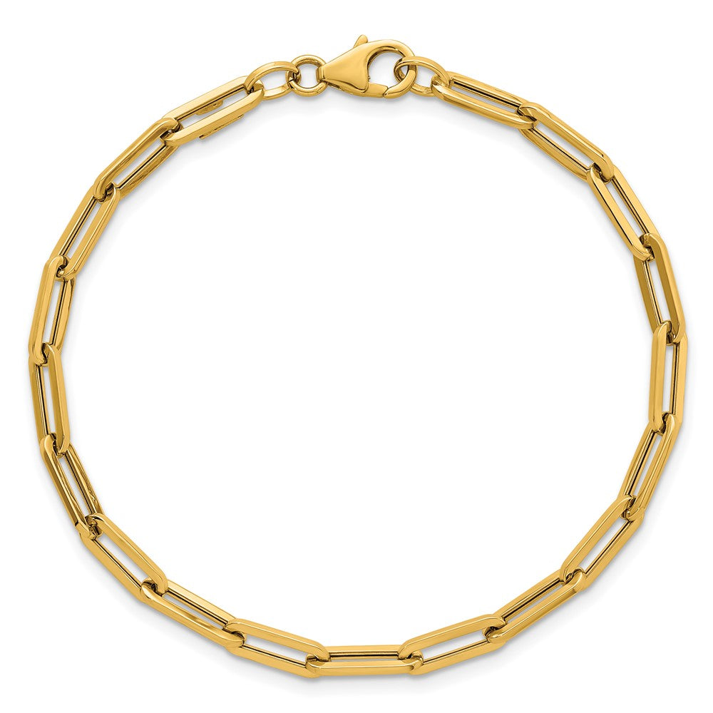 14k Polished 4mm Paperclip Link 7.5 inch Bracelet